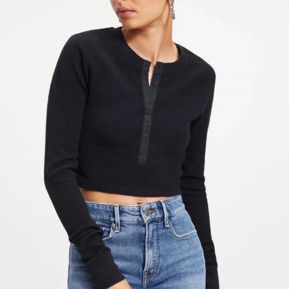 GA Thermal Raglan Cropped Tee - Picture 1 of 3